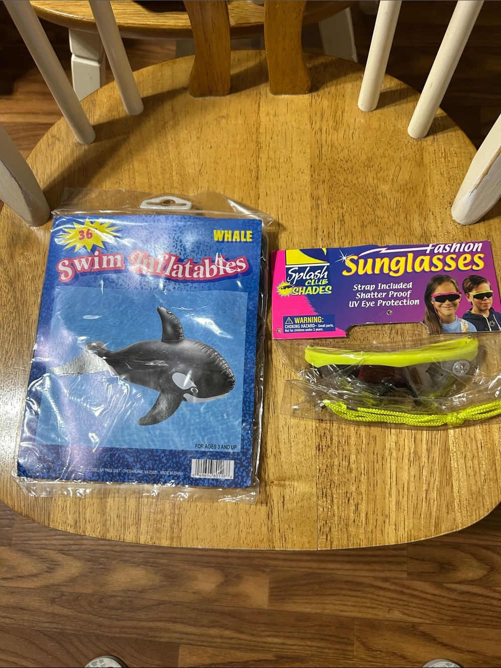Splash Kids Fashion Sunglasses with Neon Yellow Strap and Frames and Whale Swim